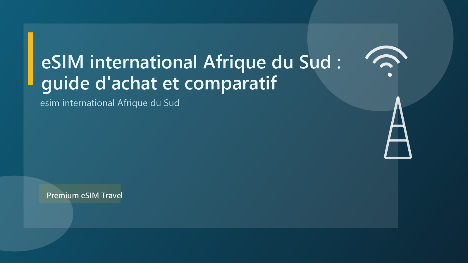 eSIM international Afrique du Sud : guide d'achat et comparatif
